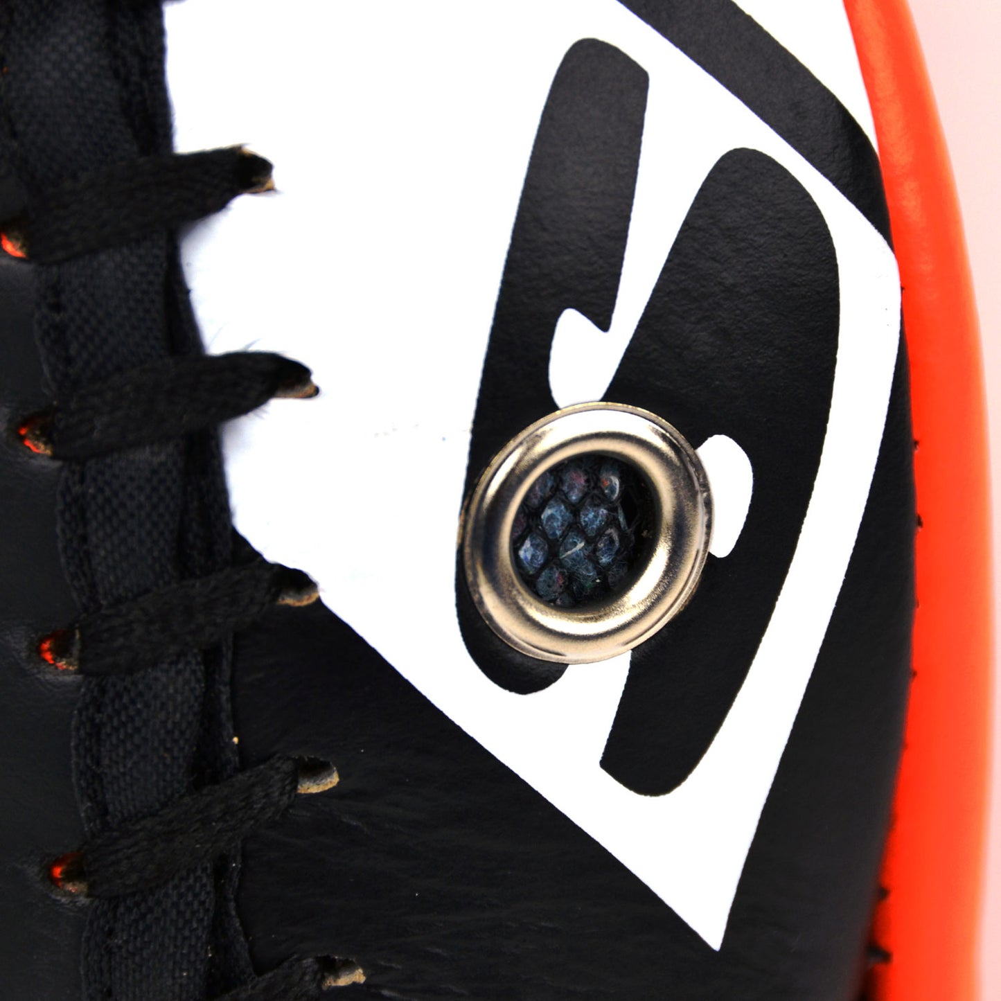 KPL10 Twins Curved Leather Thai Kick Pads Orange-Black