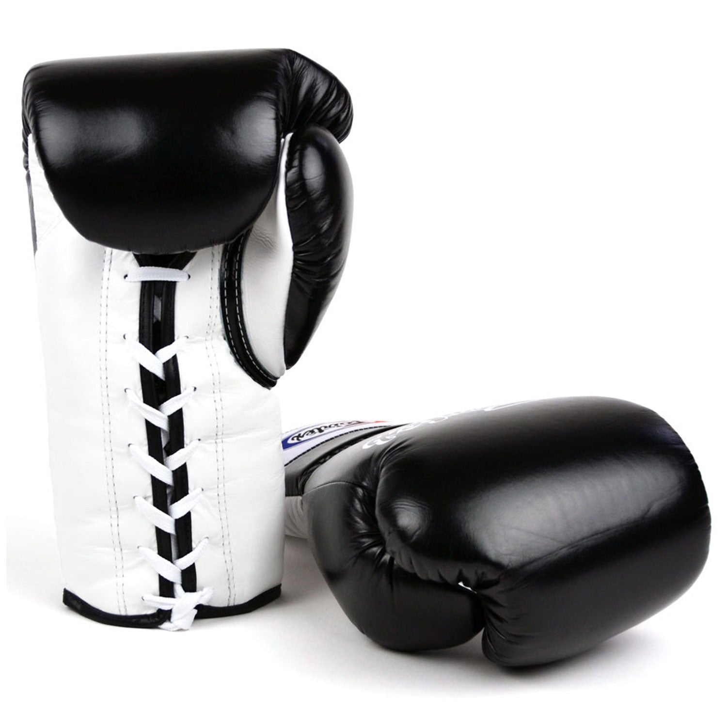 bgl3-fairtex-lace-up-sparring-boxing-gloves-black-white-2