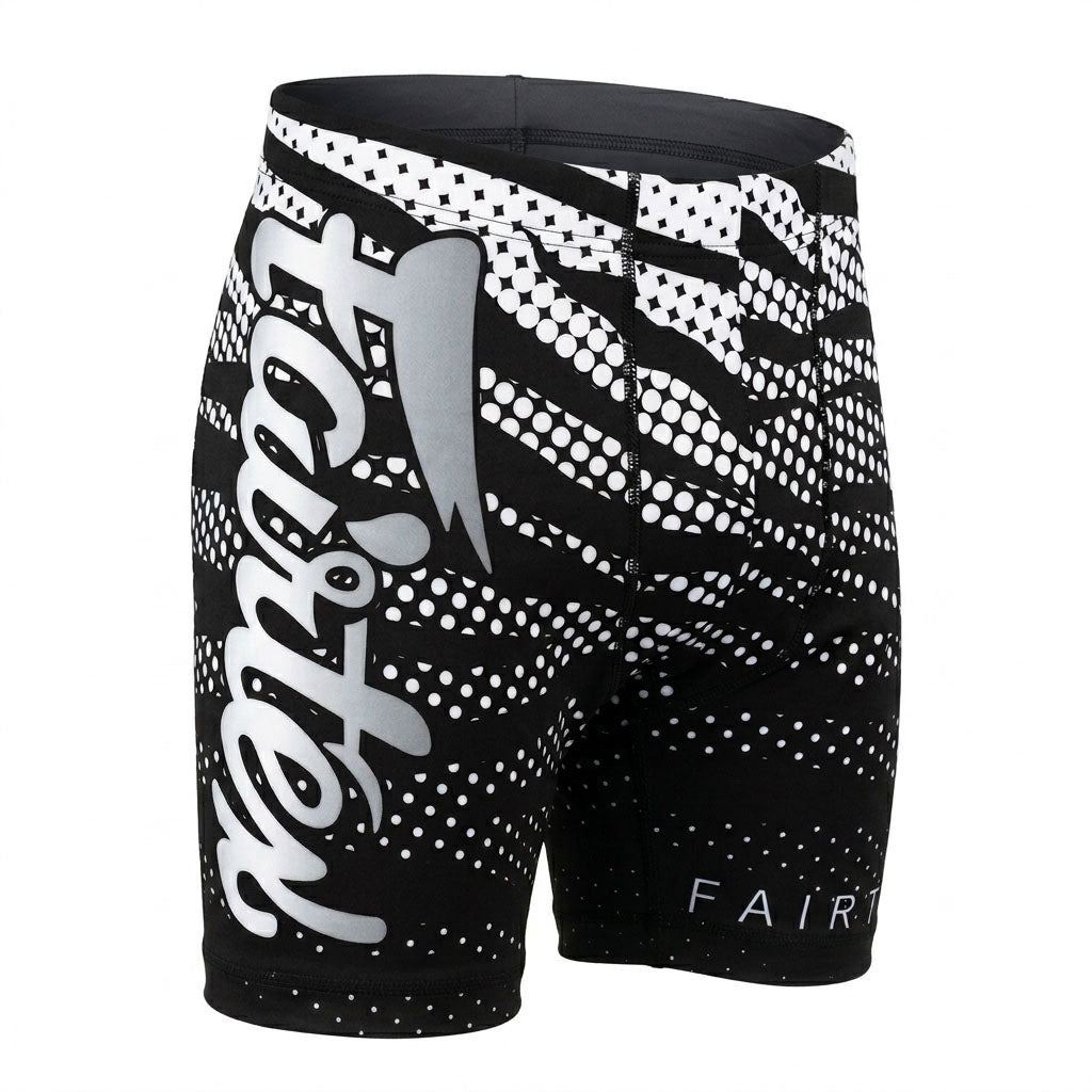 CP10 Fairtex Mens Vale Tudo Shorts Black-White