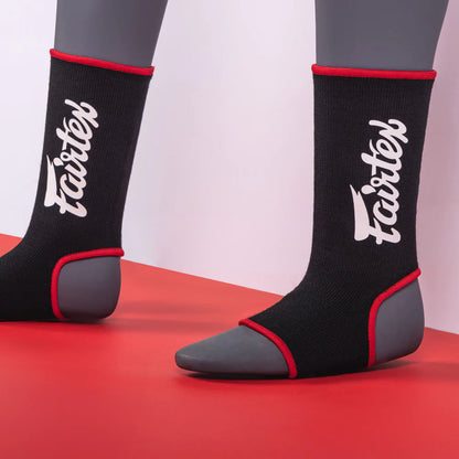Fairtex AS3 Ankle Supports (Sized) - Black-Red