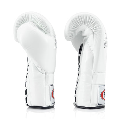 Fairtex BGL3 Lace-up Sparring Gloves - White