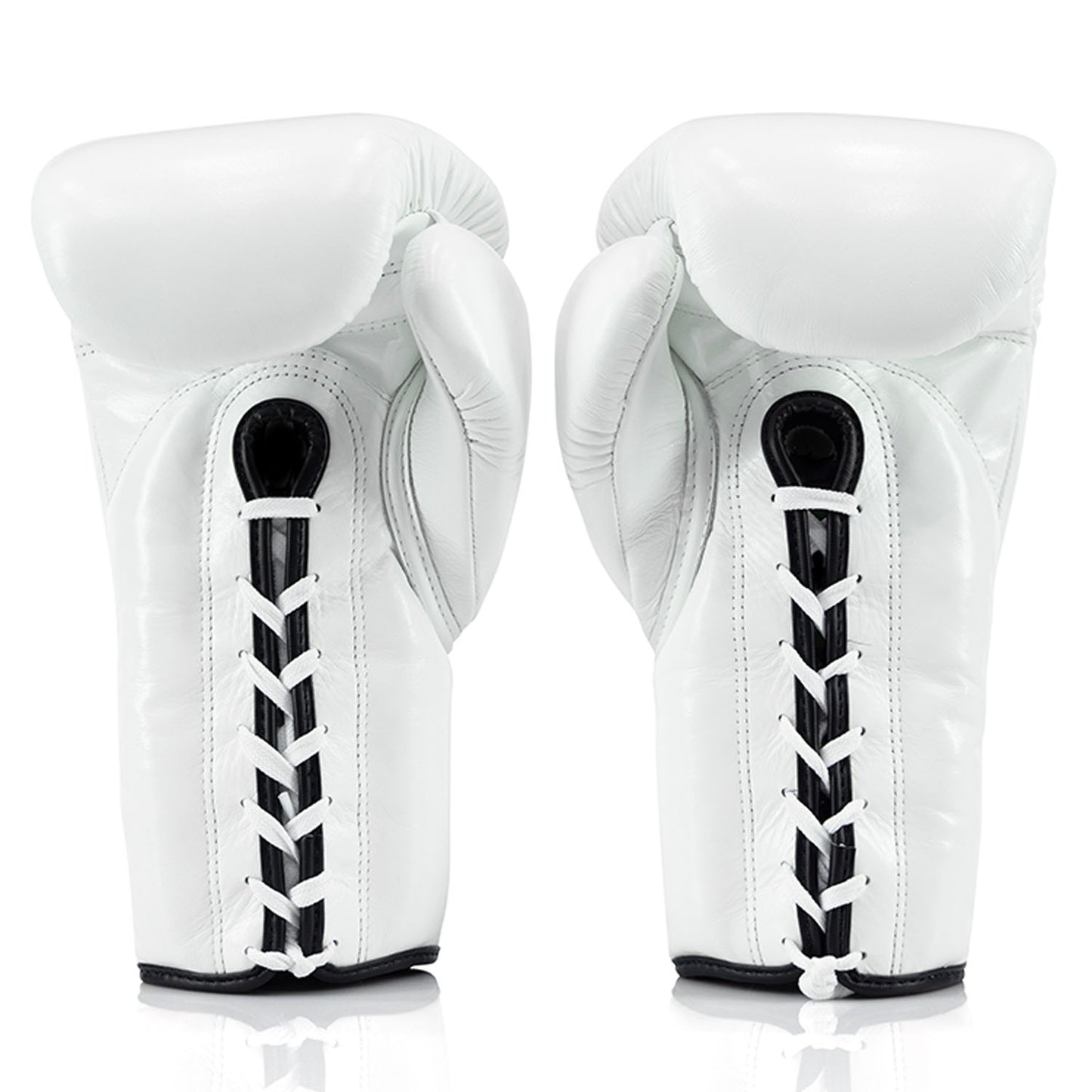 Fairtex BGL3 Lace-up Sparring Gloves - White