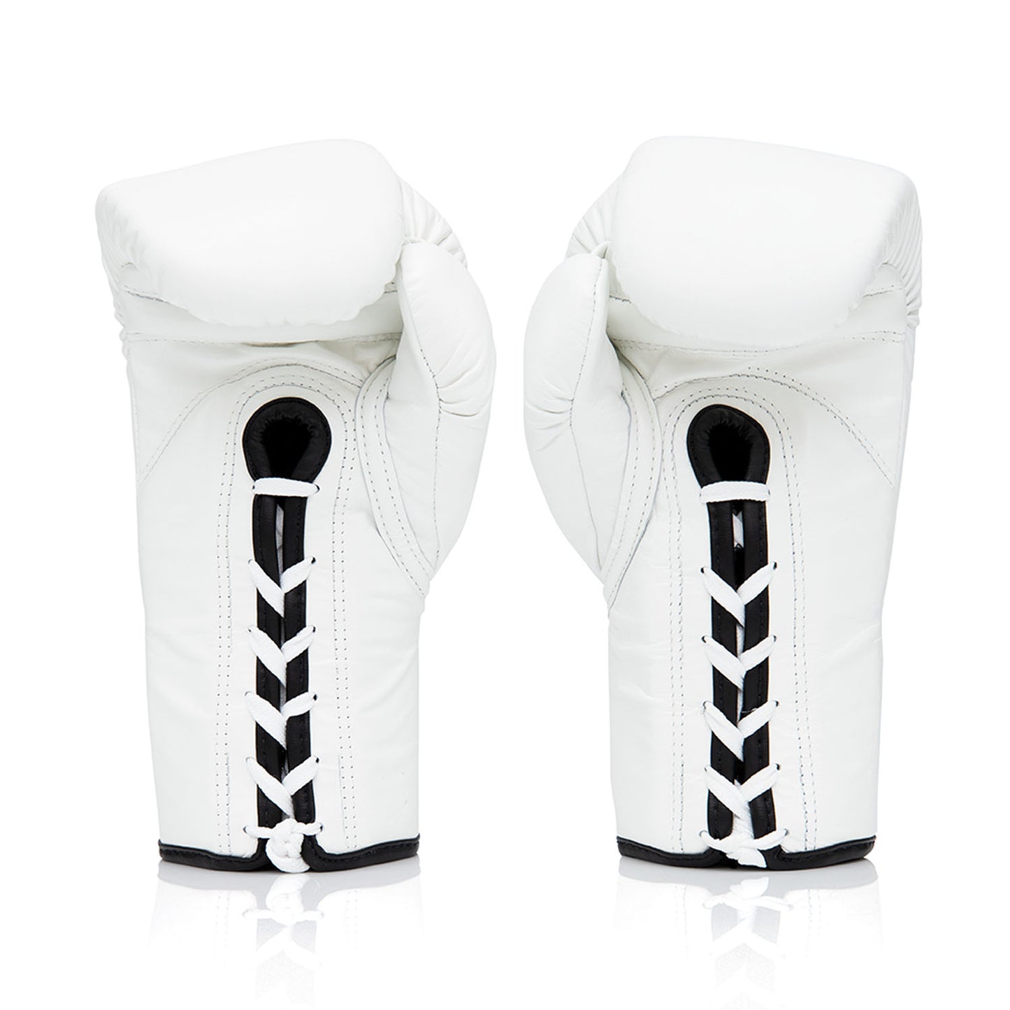 Fairtex BGL6 Lace-up Competition Boxing Gloves - White