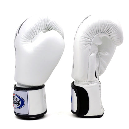 Fairtex BGV19 Deluxe Tight-Fit Boxing Gloves - White