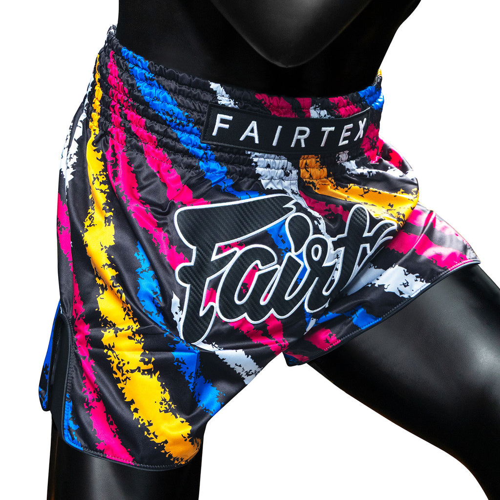 Fairtex BS1956 Muaythai Shorts - Colourful (Vertical)