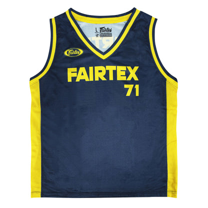 Fairtex JS27 Basketball Jersey - Navy-Yellow