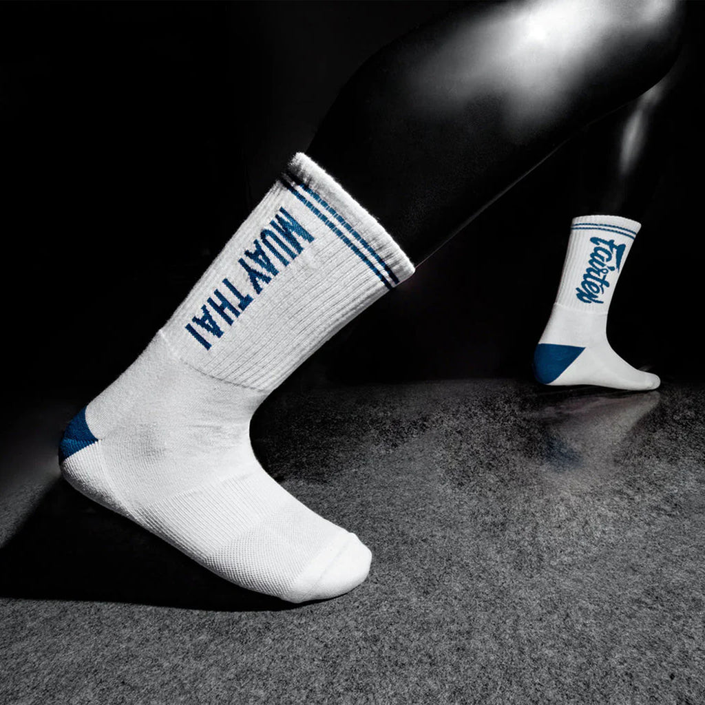 Fairtex Sports Socks White-Blue
