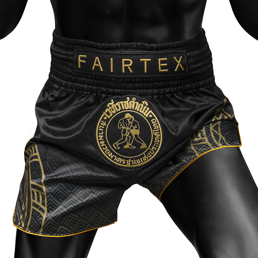 Fairtex x Rajadamnern Muay Thai Shorts - BS-RAJ02 - Black