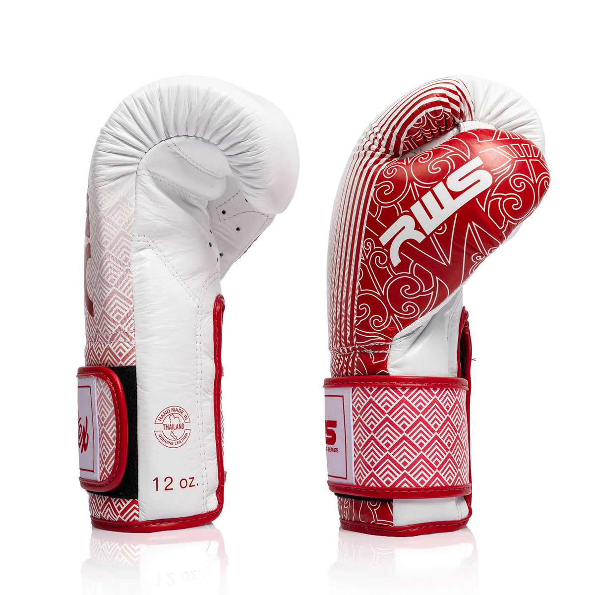 Fairtex X RWS BGVR1 Velcro Boxing Gloves - White-Red