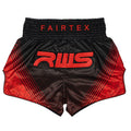 Fairtex X RWS Muaythai Shorts - Black-Red