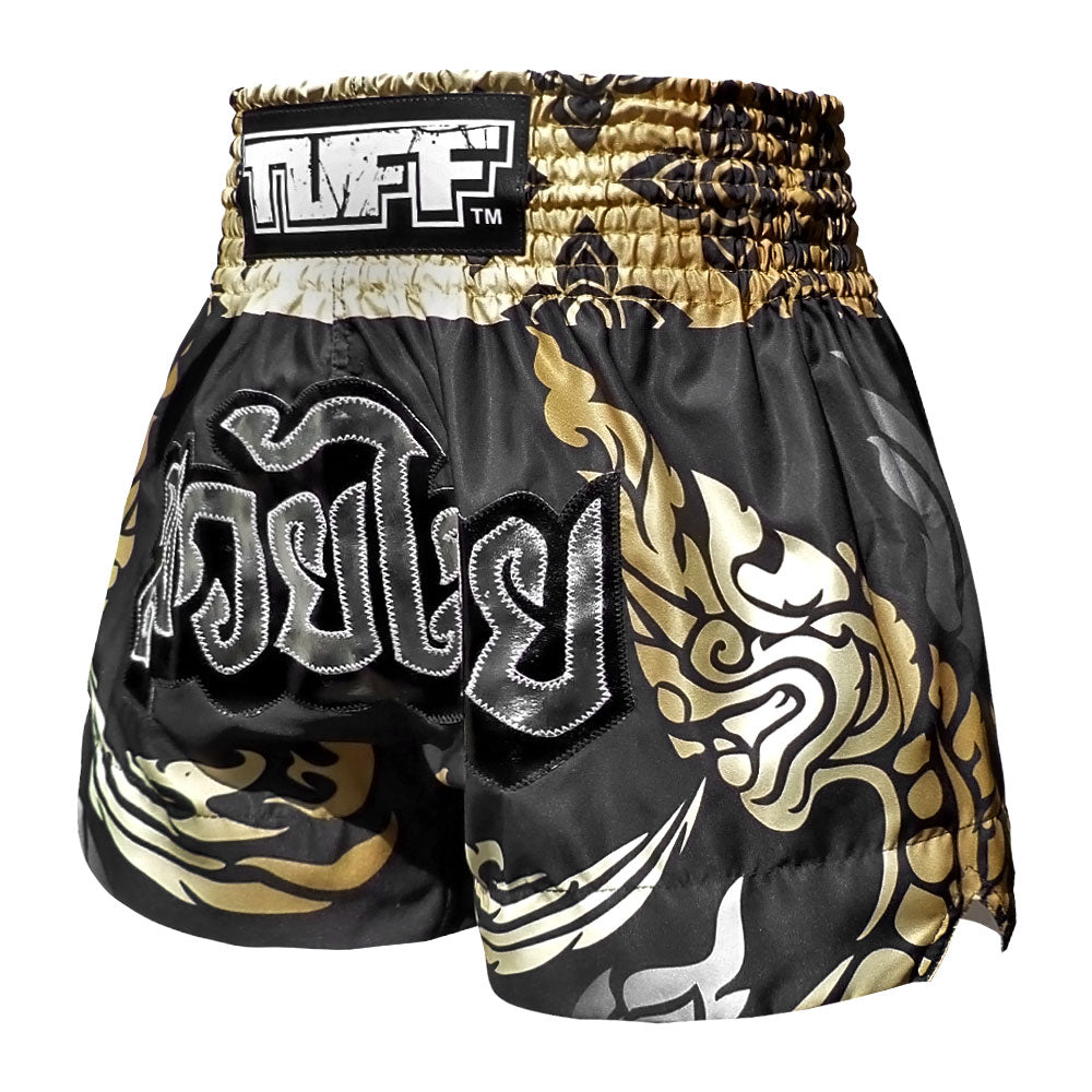 ms631-tuff-muay-thai-shorts-thai-king-of-naga-black-2