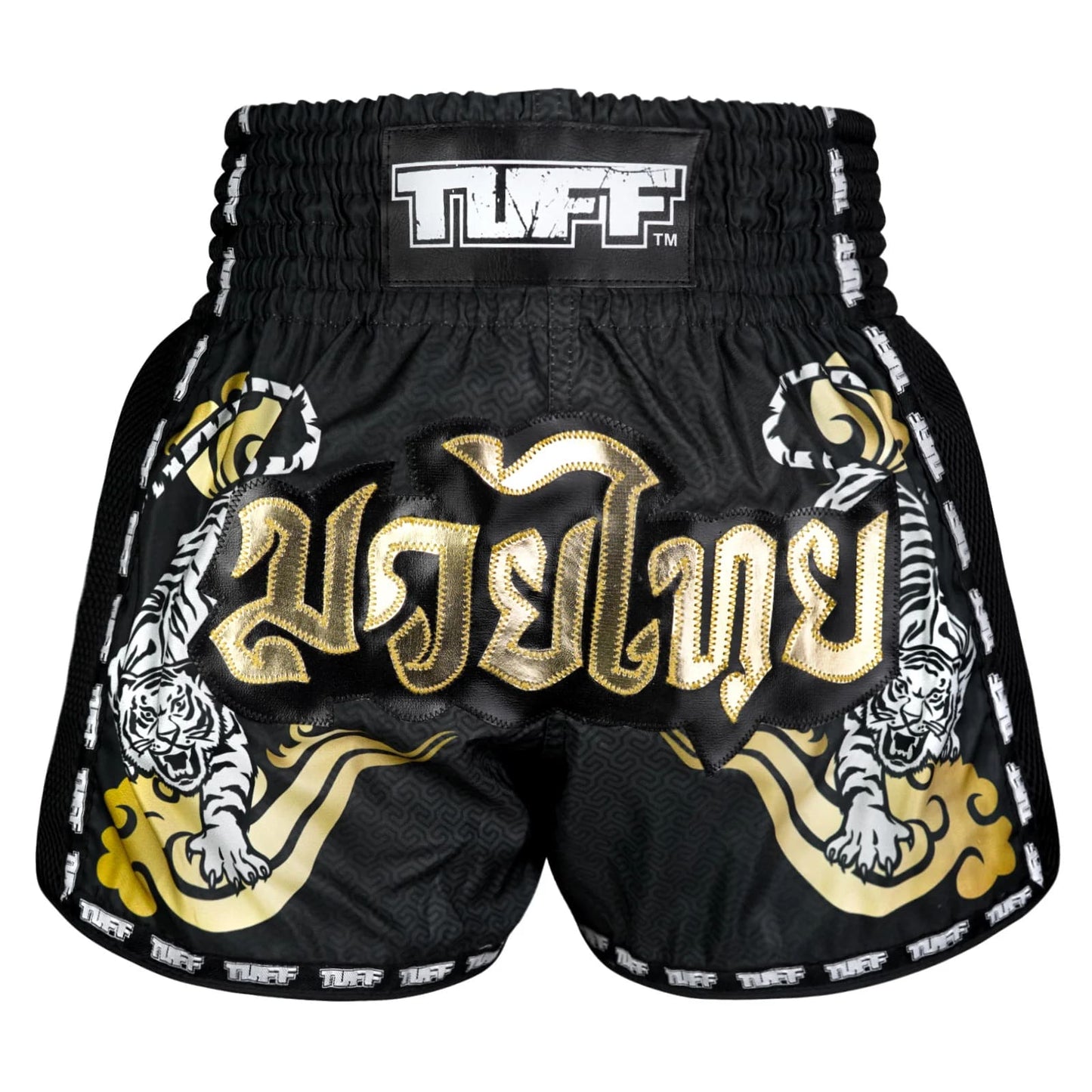 msc120-tuff-muaythai-shorts-retro-style-black-twin-tiger