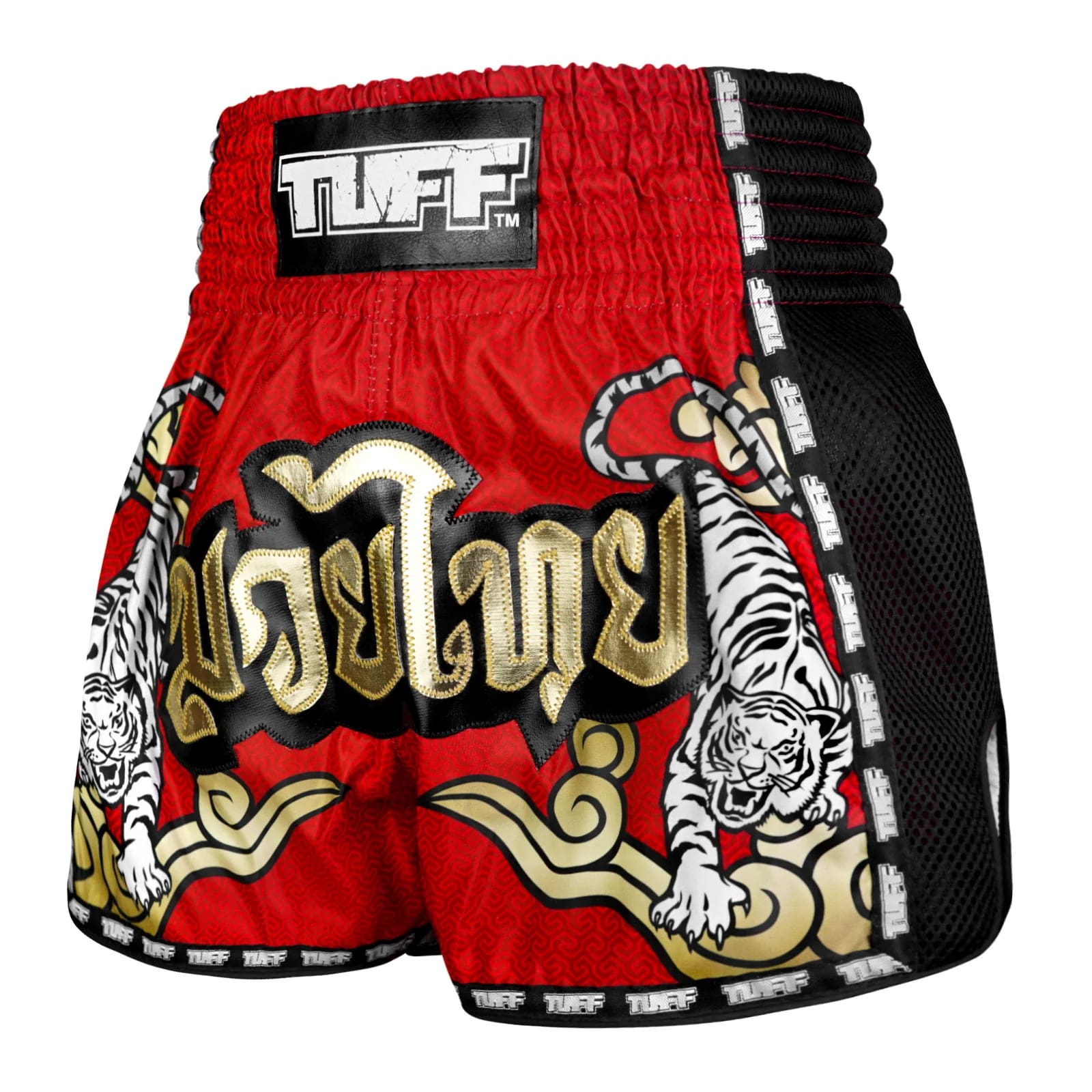 msc122-tuff-muaythai-shorts-retro-style-red-twin-tiger-2