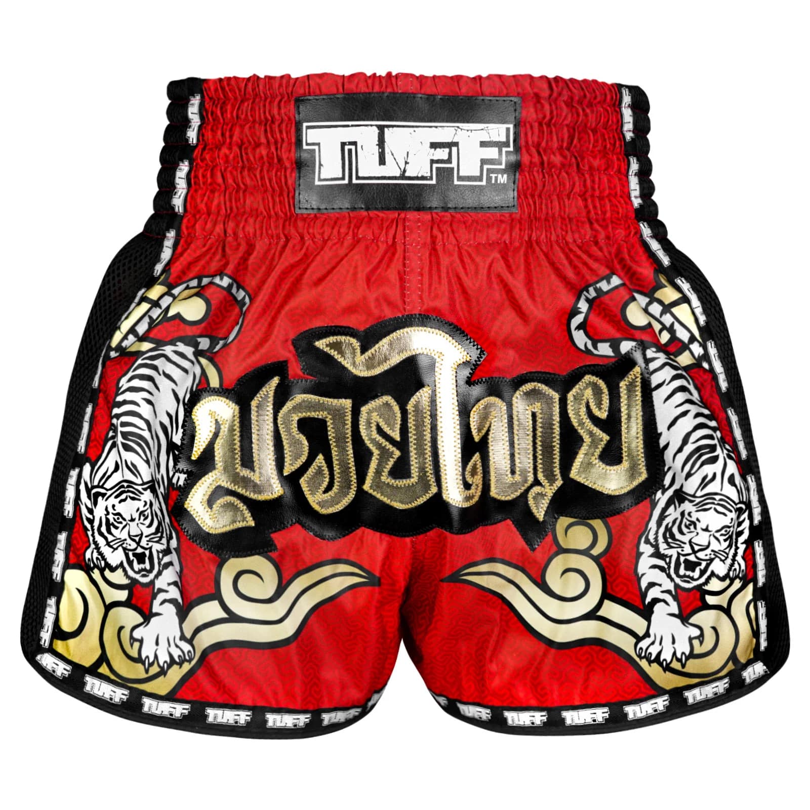 msc122-tuff-muaythai-shorts-retro-style-red-twin-tiger