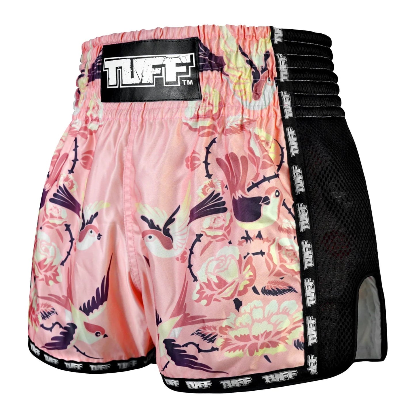 msc123-tuff-muaythai-shorts-retro-style-pink-birds-with-roses-2