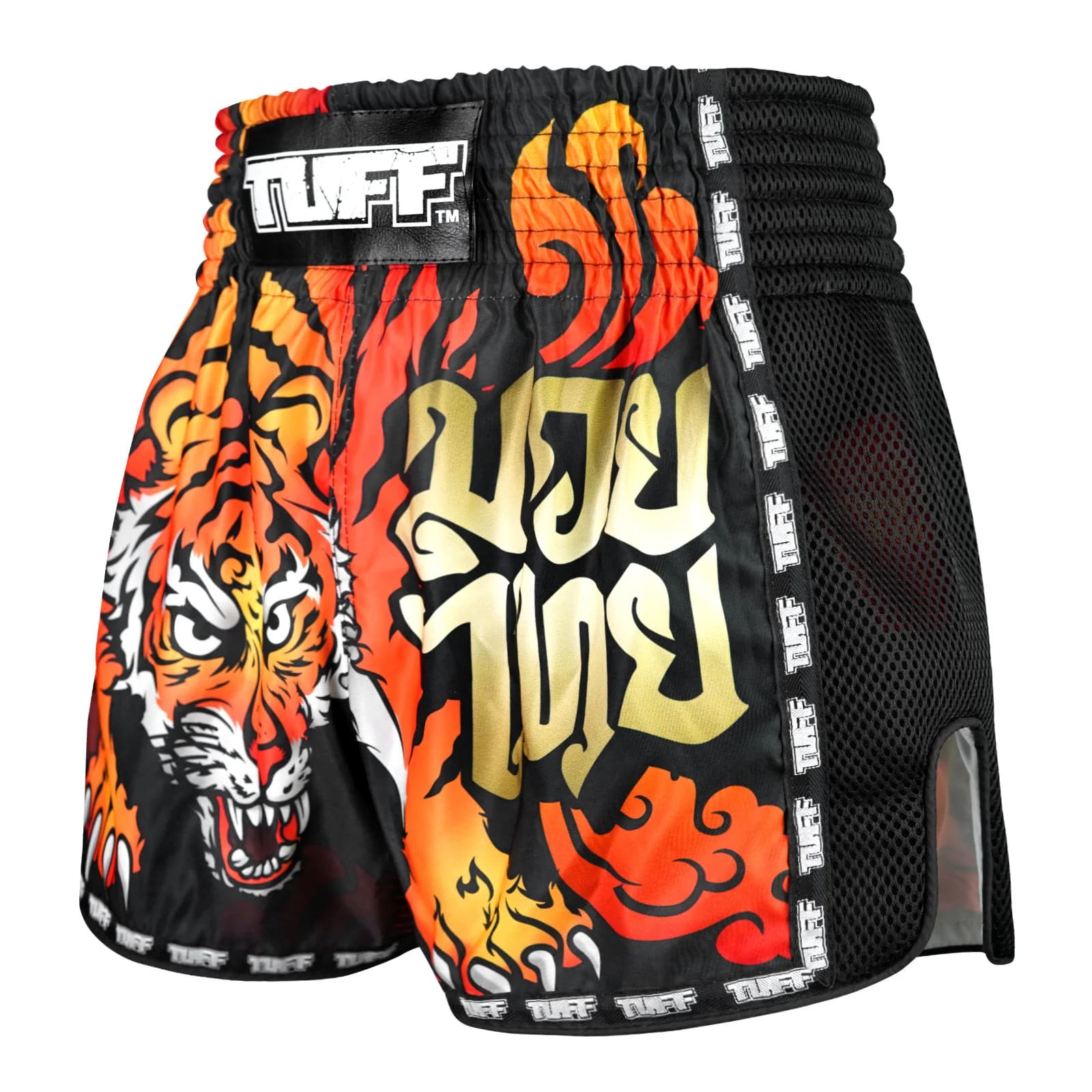 msc125-tuff-muaythai-shorts-retro-style-black-furious-tiger-2