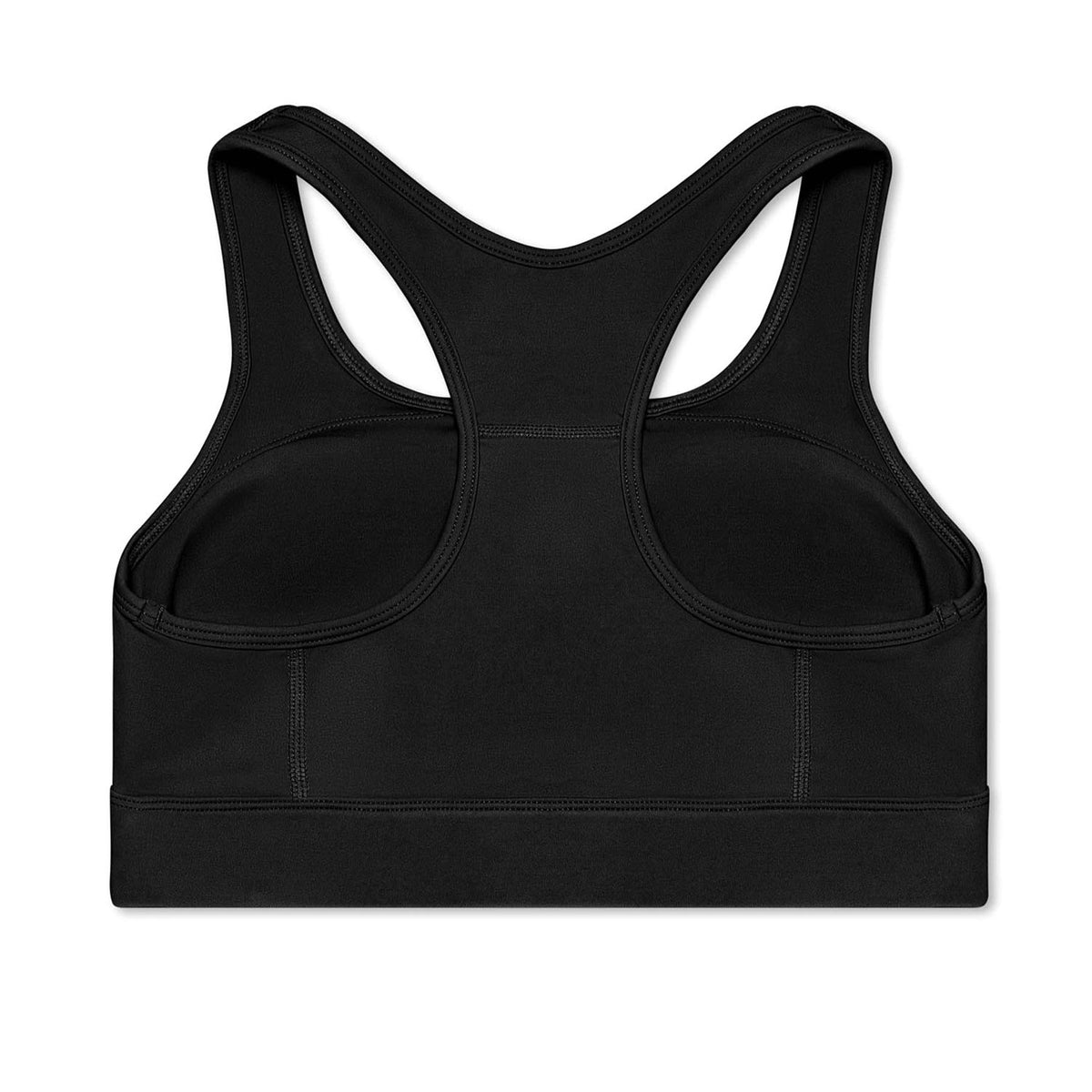 Black sports bra on a white background