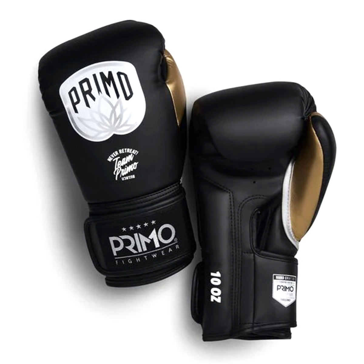Primo Emblem 2.0 Semi Leather Boxing Gloves - Black-Gold