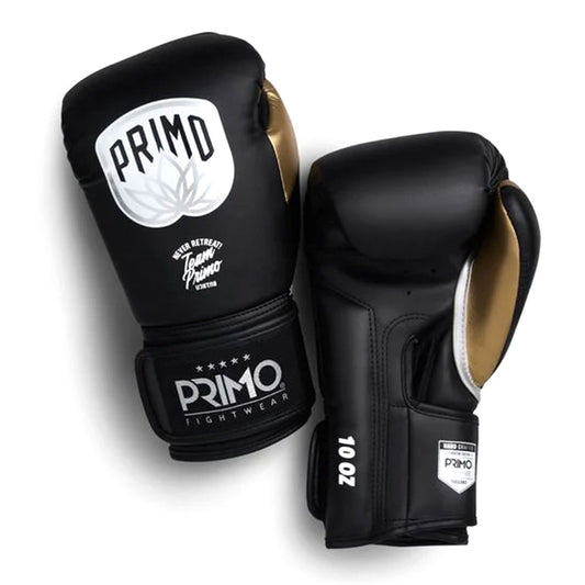 Primo Emblem 2.0 Semi Leather Boxing Gloves - Black-Gold