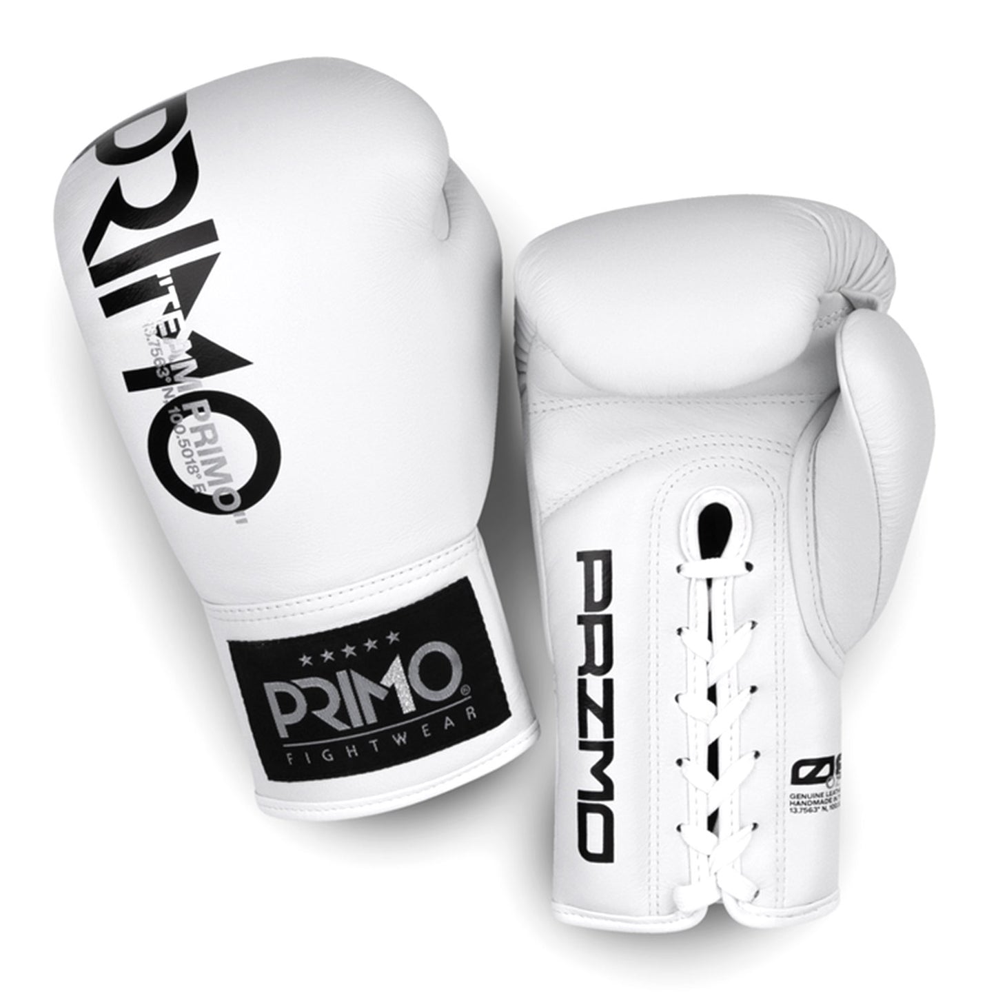 Primo Mamba Series Pro Lace-Up Boxing Gloves - White