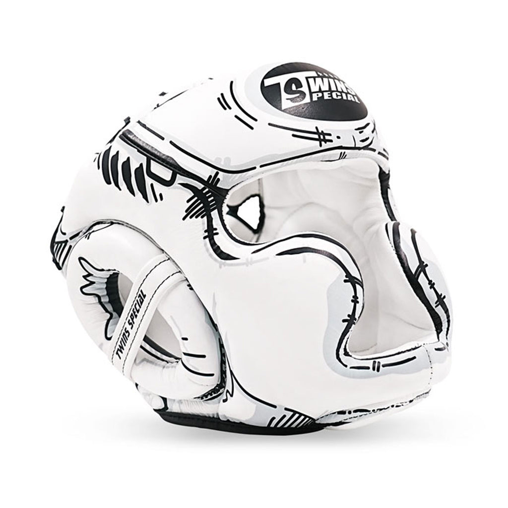Twins Special FHGL3-66 Leather Sparring Headguard - Comic