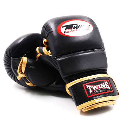 Twins Special GGL14 MMA Sparring Gloves - Black-Gold