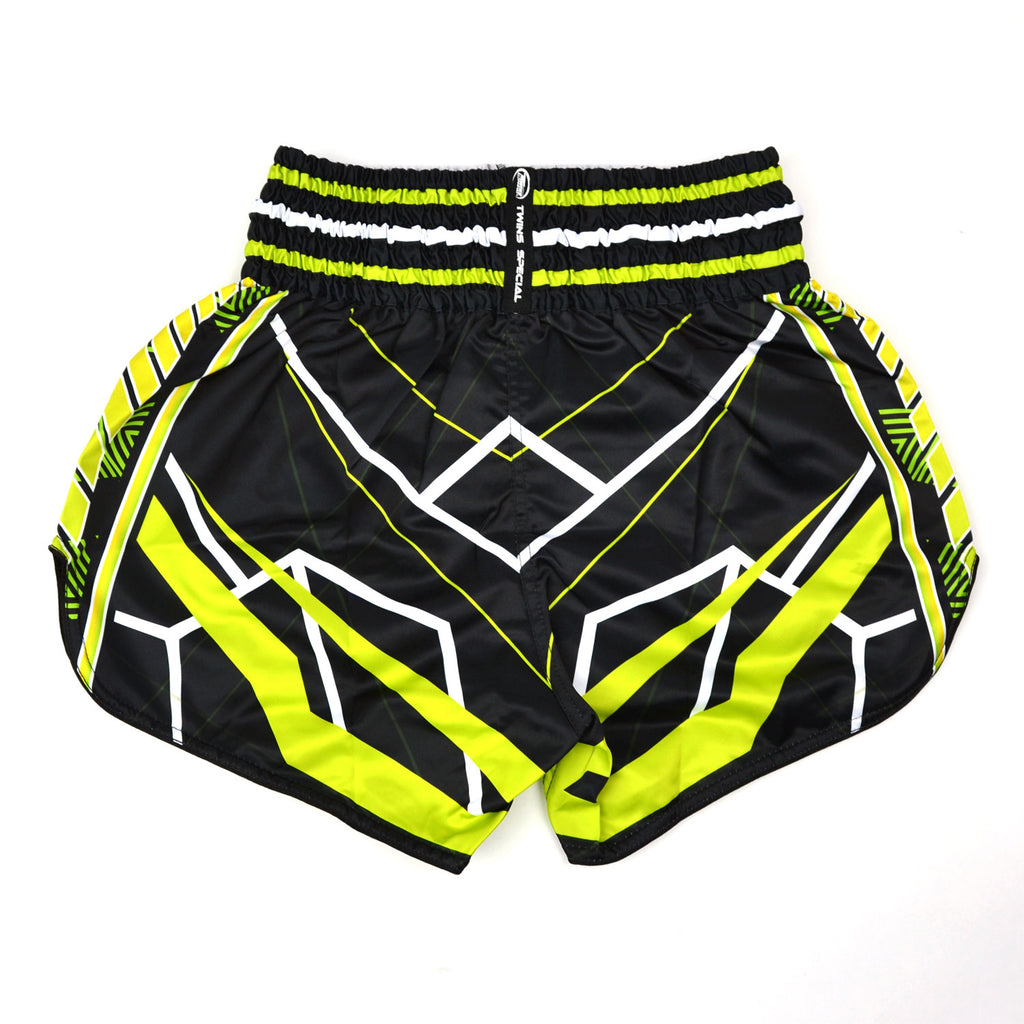 Twins Special Muaythai Shorts - RACING Black-Green