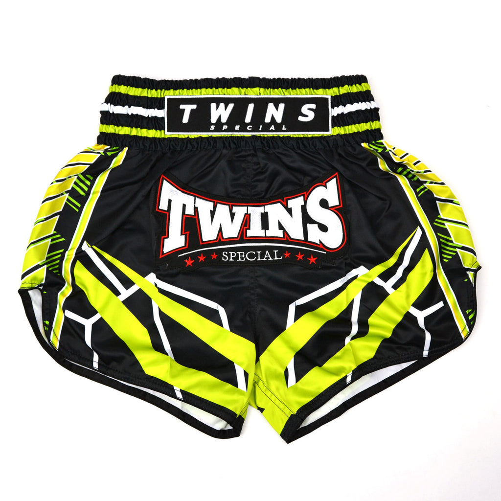 Twins Special Muaythai Shorts - RACING Black-Green