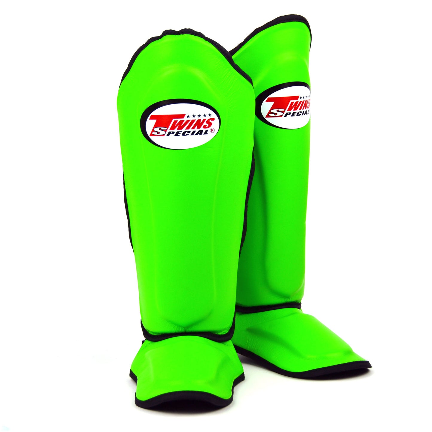 Twins Special SGL10 Leather Shin Pads - Green