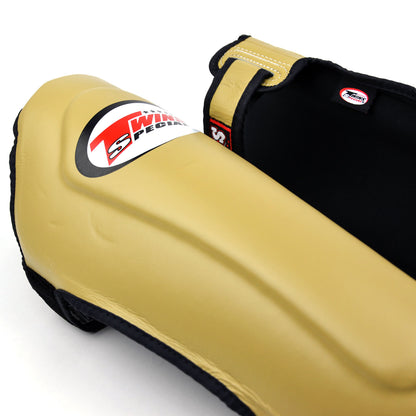 Twins Special SGL10 Leather Shin Pads - Latte
