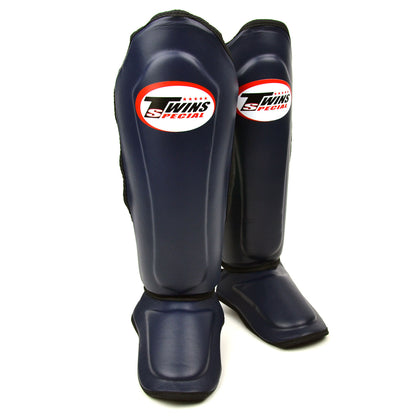 Twins Special SGL10 Leather Shin Pads - Navy