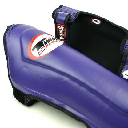 Twins Special SGL10 Leather Shin Pads - Purple