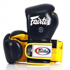 BGV9 Fairtex Blue-Yellow Mexican Style Boxing Gloves