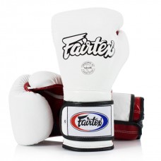 BGV9 Fairtex White-Red Mexican Style Boxing Gloves