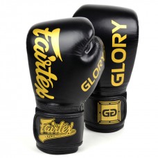 BGVG1 Fairtex X Glory Black Velcro Boxing Gloves