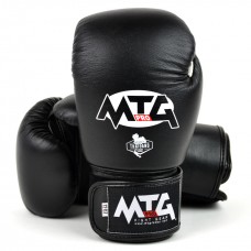 VG1 MTG Pro Black Velcro Boxing Gloves