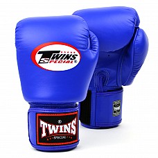 BGVL3 Twins Blue Velcro Boxing Gloves