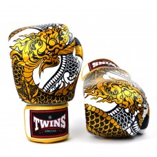 FBGVL3-52 Twins White-Gold Nagas Boxing Gloves