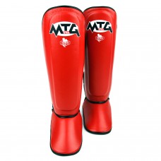 SF1 MTG Pro Red Leather Shin Pads