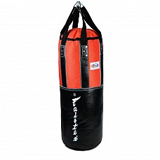 HB3 Fairtex Extra Large Leather Heavy Bag Black-Red (FILLED)