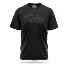 TST180 Fairtex Black-Black Script T-Shirt