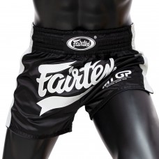 BS Fairtex X MTGP Black-White Muaythai Shorts
