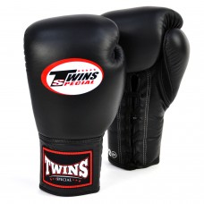 BGLL1 Twins Lace-up Boxing Gloves Black