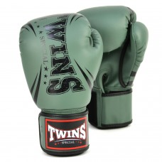 FBGVDM3-TW6 Twins Non-Leather Boxing Gloves Olive