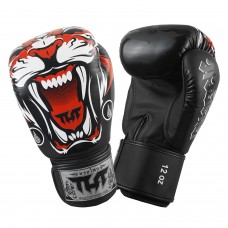 TUFF Muaythai Boxing Gloves Black Tiger