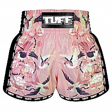 MSC123 TUFF Retro Shorts Pink Birds With Roses