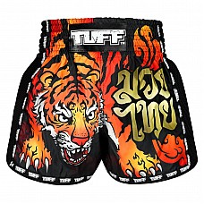 MSC125 TUFF Retro Shorts Black Furious Tiger